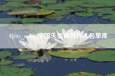 潮州全国失信被执行人名单库