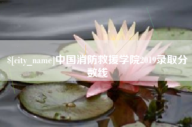 潮州中国消防救援学院2019录取分数线