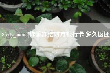 潮州诈骗冻结对方银行卡,多久返还