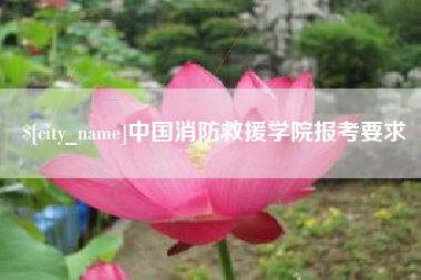 潮州中国消防救援学院报考要求