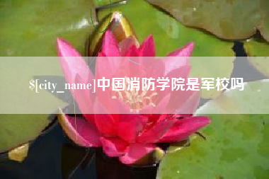 潮州中国消防学院是军校吗