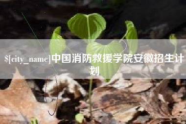 潮州中国消防救援学院安徽招生计划