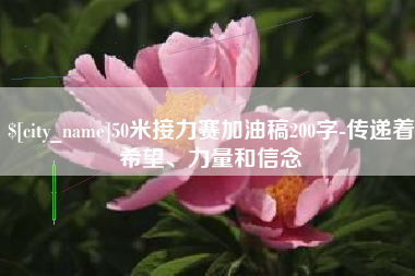 潮州50米接力赛加油稿200字-传递着希望、力量和信念