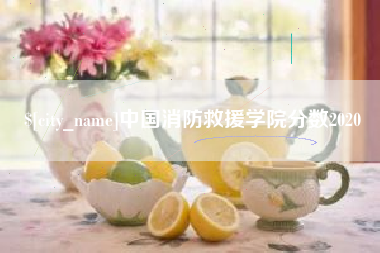 潮州中国消防救援学院分数2020