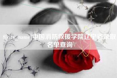 潮州中国消防救援学院辽宁省录取名单查询