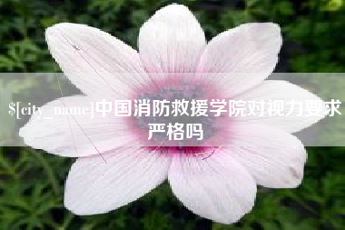 潮州中国消防救援学院对视力要求严格吗