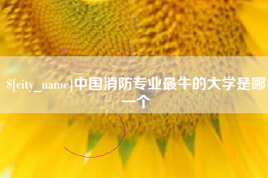 潮州中国消防专业最牛的大学是哪一个