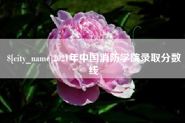 潮州2021年中国消防学院录取分数线