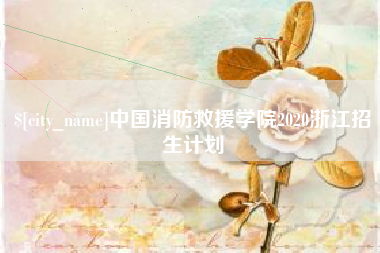 潮州中国消防救援学院2020浙江招生计划