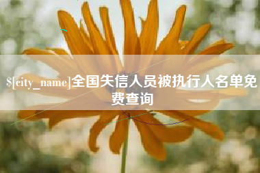 潮州全国失信人员被执行人名单免费查询