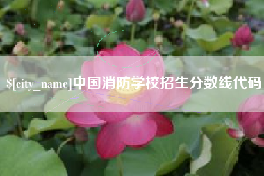 潮州中国消防学校招生分数线代码