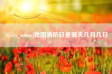 潮州我国消防日是哪天几月几日