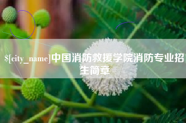 潮州中国消防救援学院消防专业招生简章