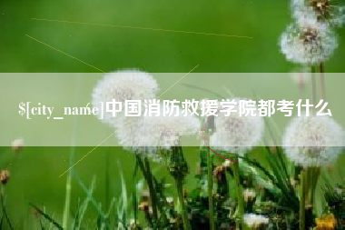 潮州中国消防救援学院都考什么