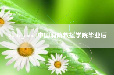 潮州中国消防救援学院毕业后