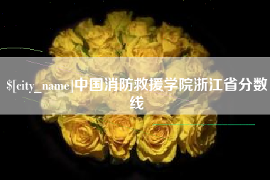 潮州中国消防救援学院浙江省分数线