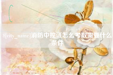 潮州消防中控证怎么考取需要什么条件