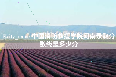 潮州中国消防救援学院河南录取分数线是多少分