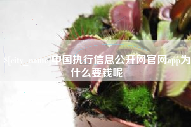 潮州中国执行信息公开网官网app为什么要钱呢