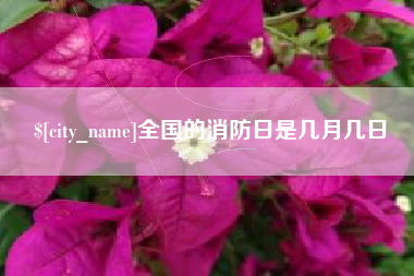 潮州全国的消防日是几月几日
