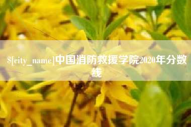 潮州中国消防救援学院2020年分数线