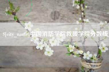 潮州中国消防学院救援学院分数线